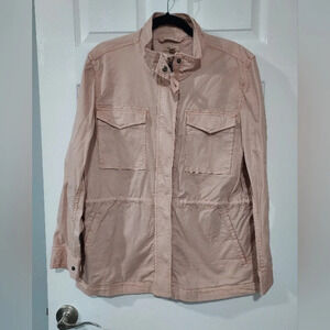 Style & Co Light Pink Zip-Up Drawstring-Waist Field Jacket in Size XL ExtraLarge